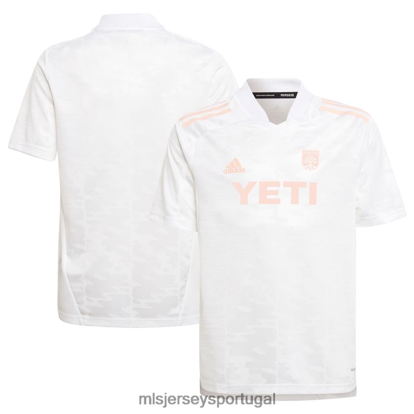camisa camisa adidas austin fc branca 2022 primeblue crianças MLS Jerseys T2BX44611