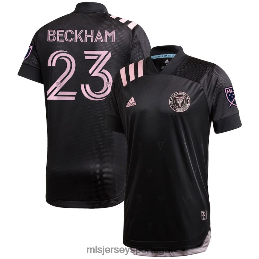 camisa inter miami cf david beckham adidas black 2020 inaugural away authentic jersey homens MLS Jerseys T2BX44531