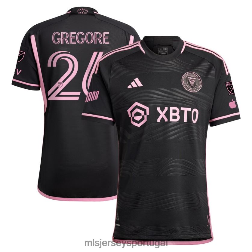 camisa inter miami cf gregore adidas black 2023 la noche authentic player jersey homens MLS Jerseys T2BX441109