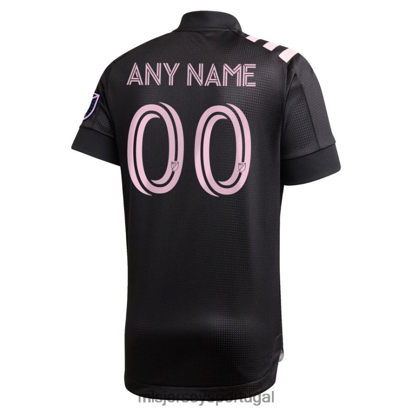 camisa inter miami cf adidas black 2020 inaugural away custom authentic jersey homens MLS Jerseys T2BX441100