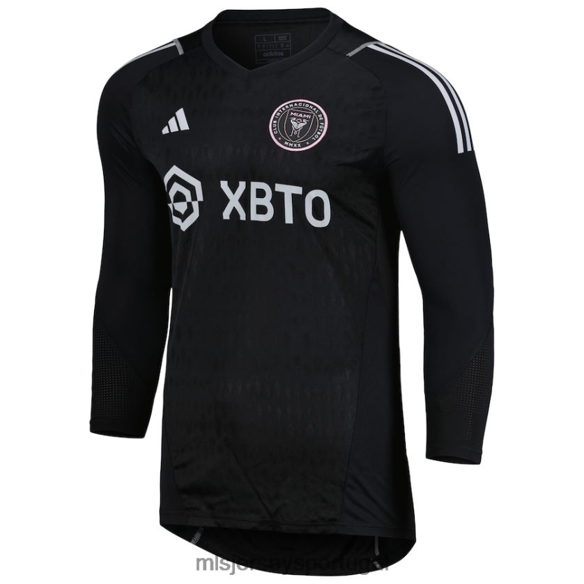 camisa inter miami cf adidas black 2023 goalkeeper camisa de manga longa réplica homens MLS Jerseys T2BX44649