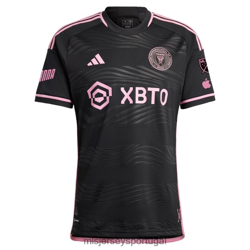 camisa inter miami cf adidas black 2023 la noche authentic jersey homens MLS Jerseys T2BX4447