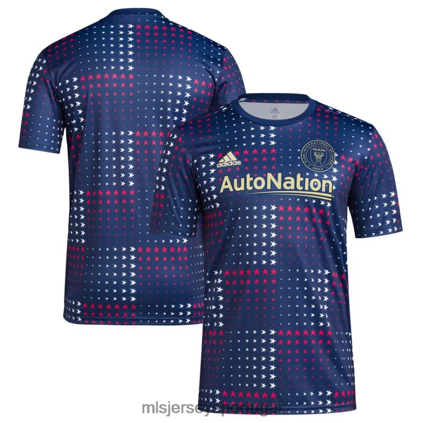 camisa inter miami cf adidas navy 2022 americana pre-match aeroready top homens MLS Jerseys T2BX44958