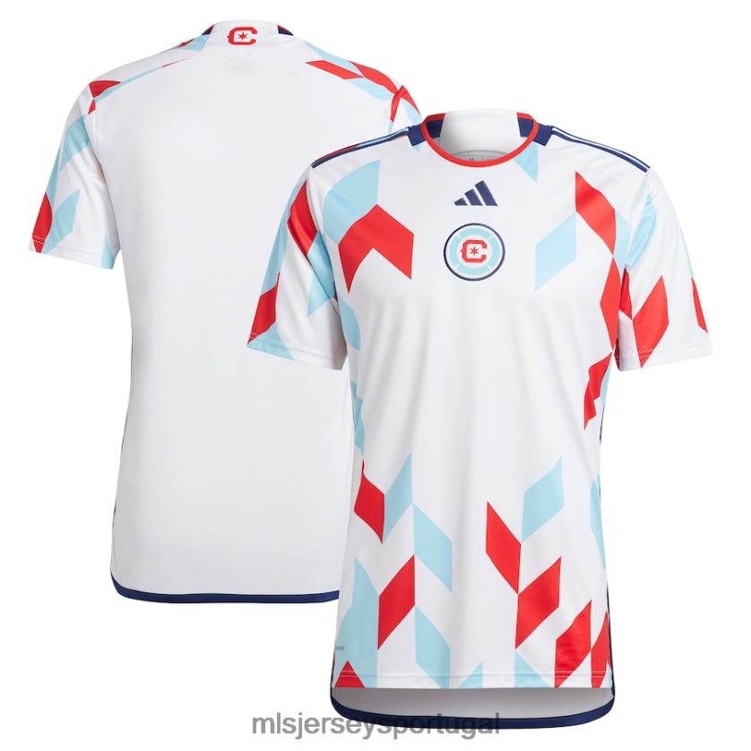 camisa chicago fire adidas white 2023 a kit for all replica jersey homens MLS Jerseys T2BX44143
