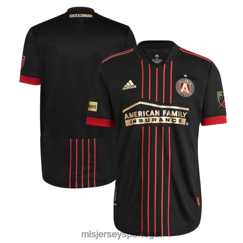camisa atlanta united fc adidas black 2021 the blvck kit authentic jersey homens MLS Jerseys T2BX4416