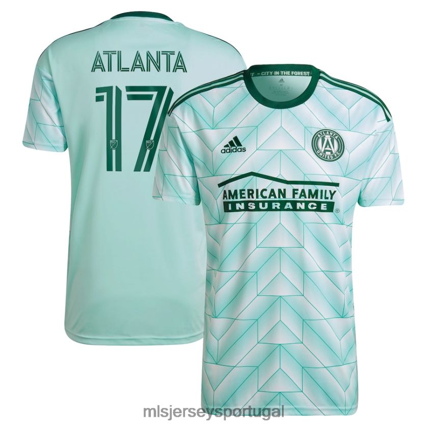 camisa atlanta united fc adidas mint 2023 the forest kit replica player jersey homens MLS Jerseys T2BX44792