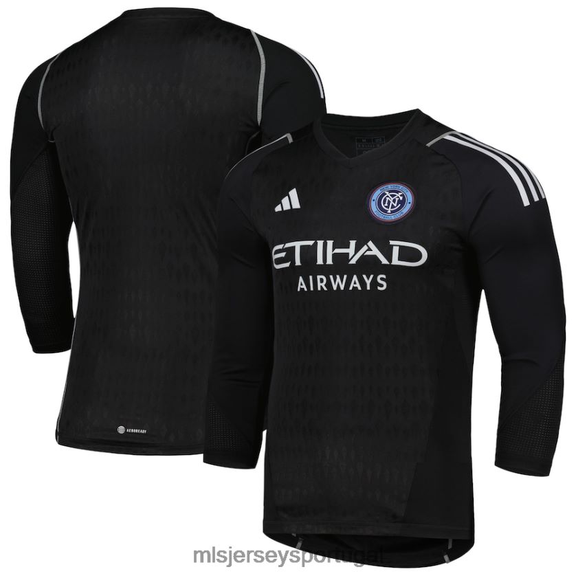 camisa New York City FC adidas preto 2023 goleiro réplica camisa de manga comprida homens MLS Jerseys T2BX44334