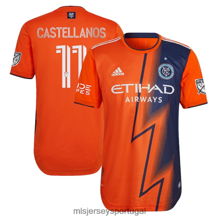 camisa nova york city fc valentin castellanos adidas orange 2022 the volt kit authentic player jersey homens MLS Jerseys T2BX44799