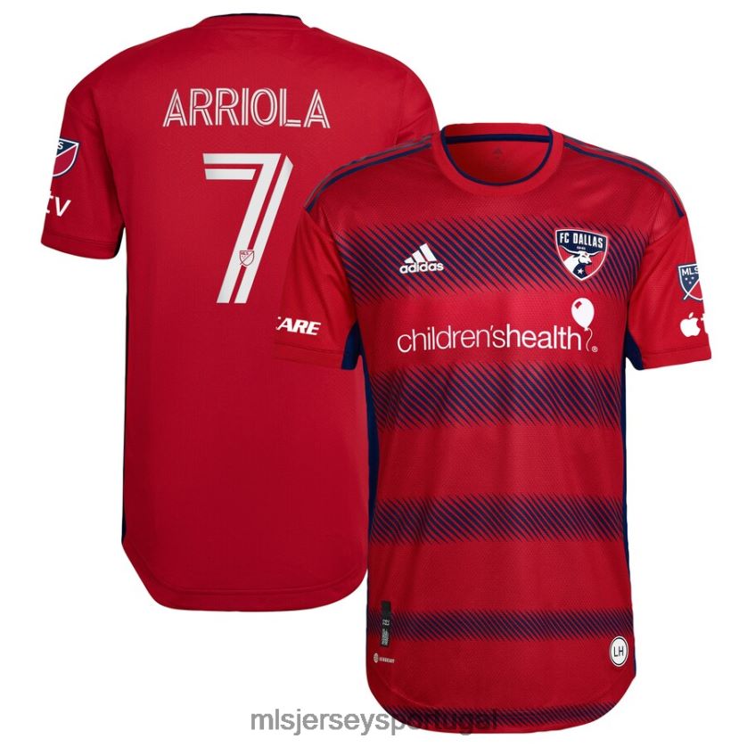 camisa fc dallas paul arriola adidas red 2023 crescendo kit authentic player jersey homens MLS Jerseys T2BX44377