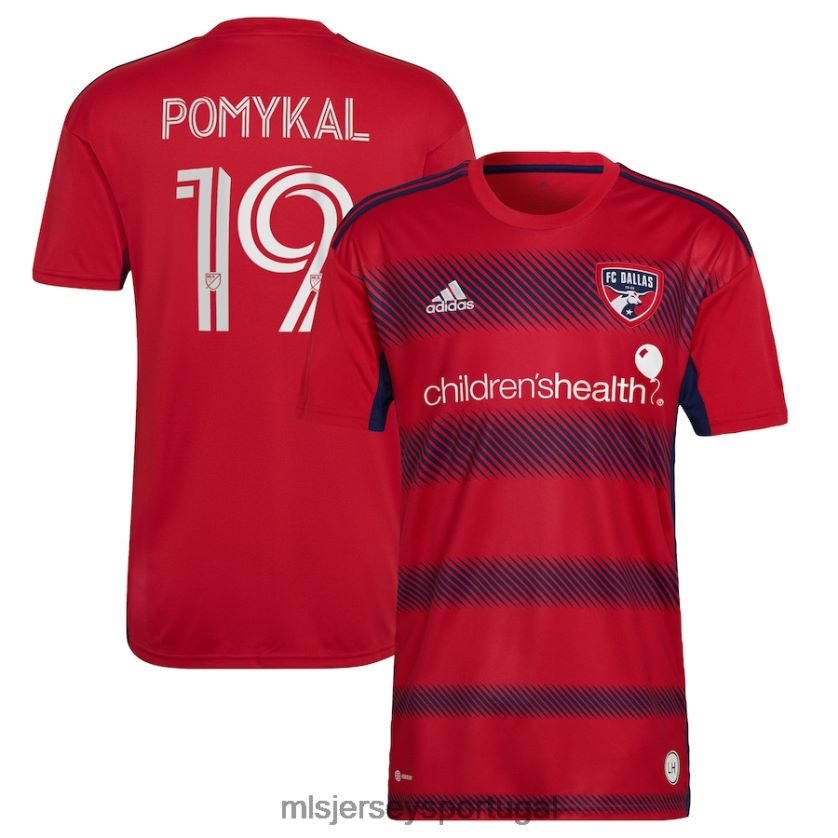 camisa fc dallas paxton pomykal adidas red 2023 crescendo kit replica player jersey homens MLS Jerseys T2BX44803