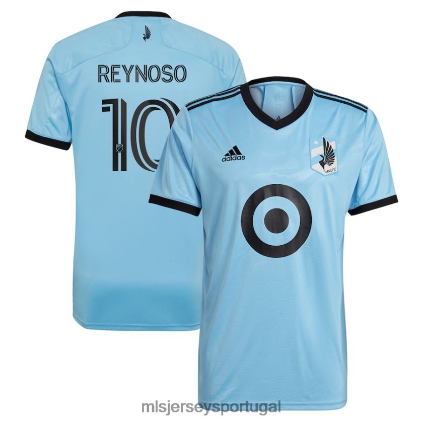camisa minnesota united fc emanuel reynoso adidas light blue 2021 the river kit replica jersey homens MLS Jerseys T2BX441245
