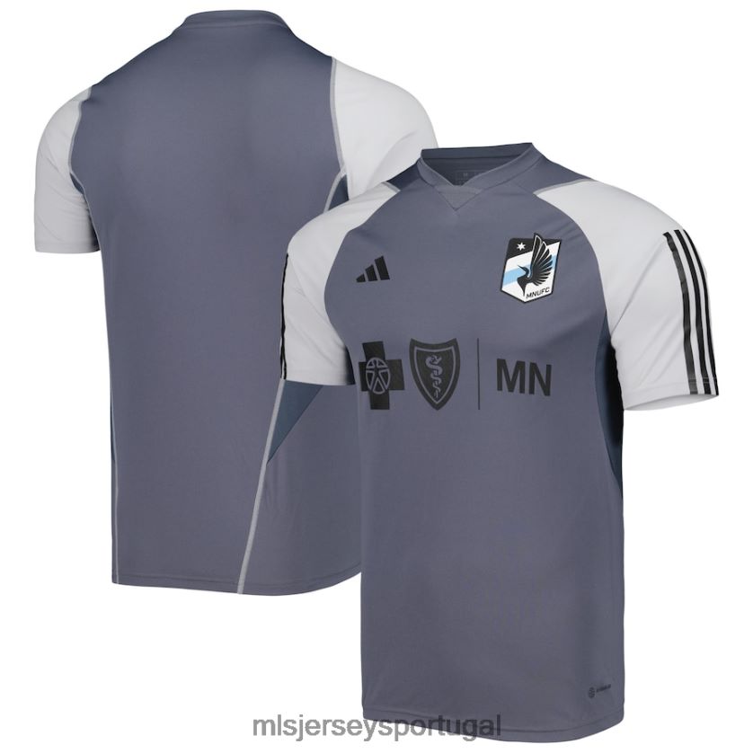 camisa minnesota united fc adidas cinza 2023 camisa de treinamento em campo homens MLS Jerseys T2BX44612