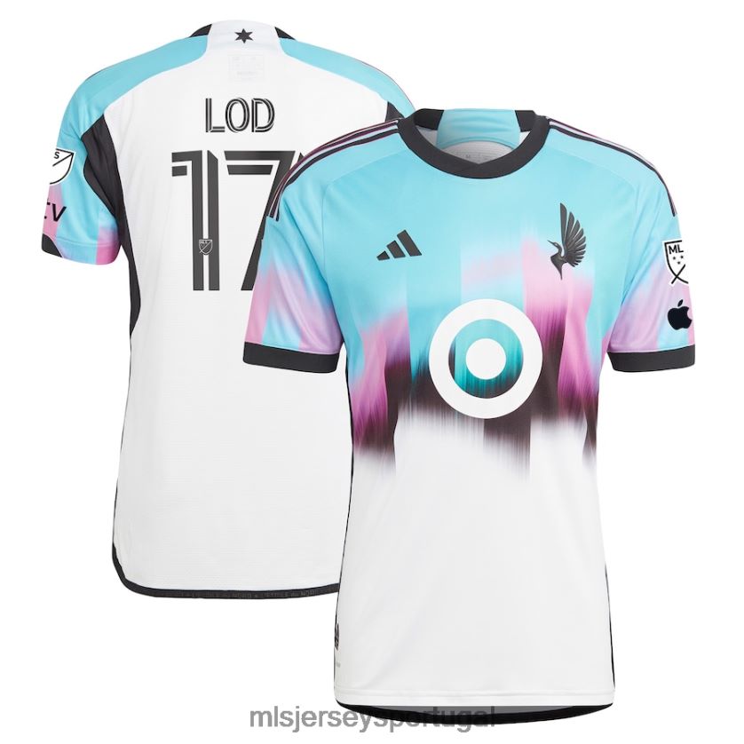 camisa minnesota united fc robin lod adidas branco 2023 the Northern Lights kit camisa autêntica homens MLS Jerseys T2BX44793