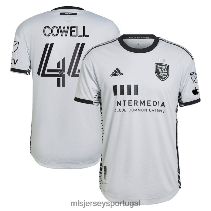 camisa san jose terremotos cade cowell adidas grey 2023 the creator kit authentic player jersey homens MLS Jerseys T2BX441370