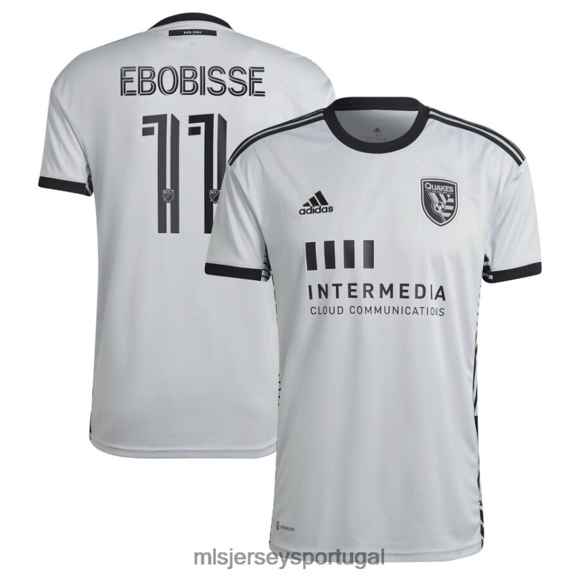 camisa san jose terremotos jeremy ebobisse adidas grey 2022 the creator kit replica player jersey homens MLS Jerseys T2BX441518