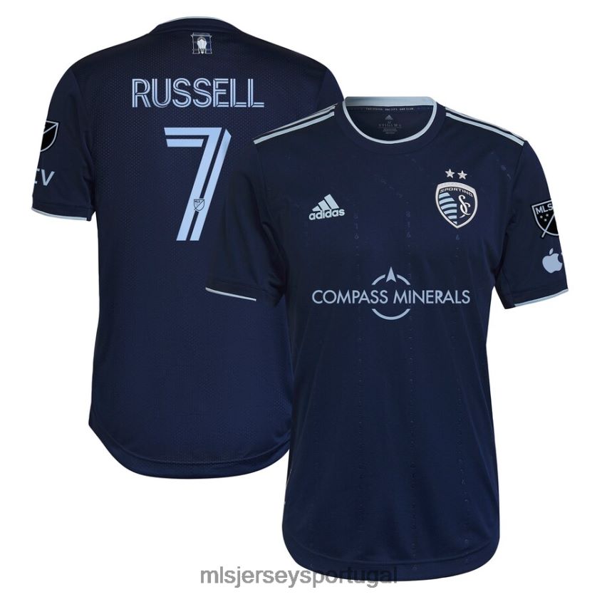 camisa camisa sporting kansas city johnny russell adidas blue 2023 state line 3.0 authentic player homens MLS Jerseys T2BX44736