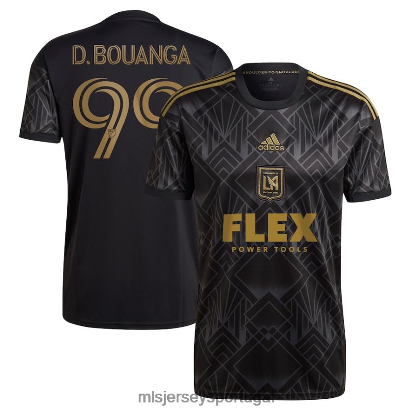 camisa Lafc Denis Bouanga adidas Black 2023 Five Year Anniversary Kit Réplica Jersey homens MLS Jerseys T2BX44299