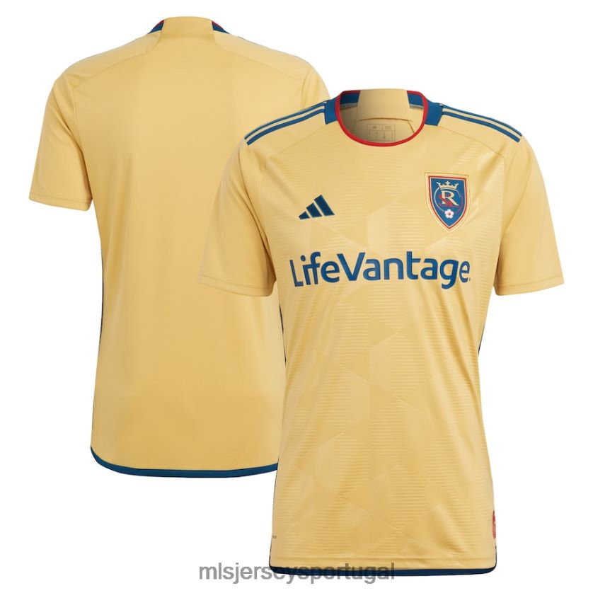 camisa real salt lake adidas gold 2023 the beehive state kit replica jersey homens MLS Jerseys T2BX44138