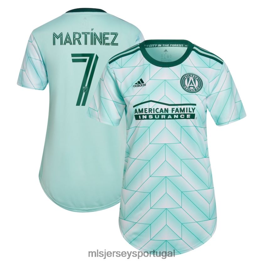 camisa atlanta united fc josef martinez adidas mint 2022 the forest kit replica player jersey mulheres MLS Jerseys T2BX44977
