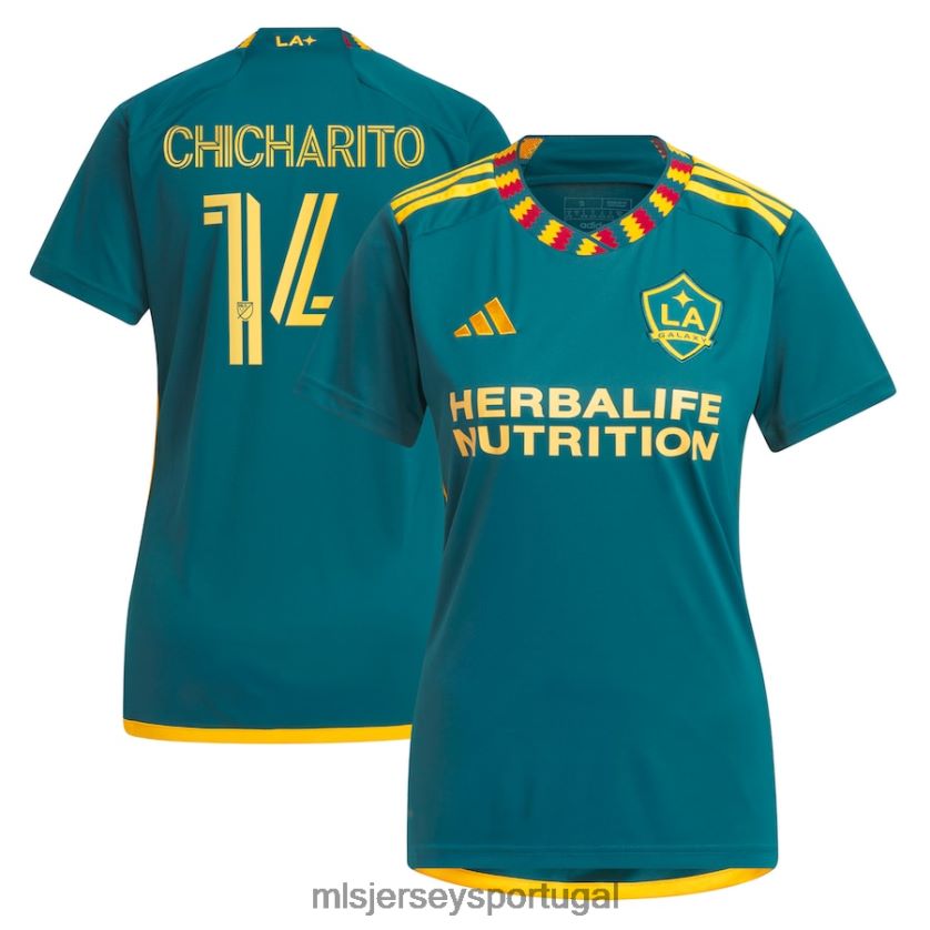 camisa la galaxy chicharito adidas green 2023 la kit replica player jersey mulheres MLS Jerseys T2BX44592