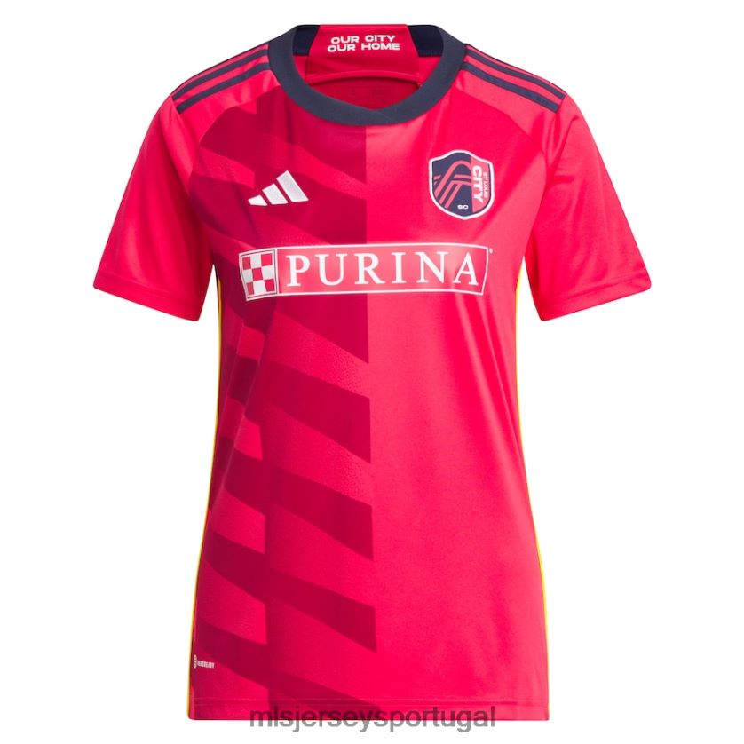 camisa rua. louis city sc adidas red 2023 city kit replica custom jersey mulheres MLS Jerseys T2BX44139